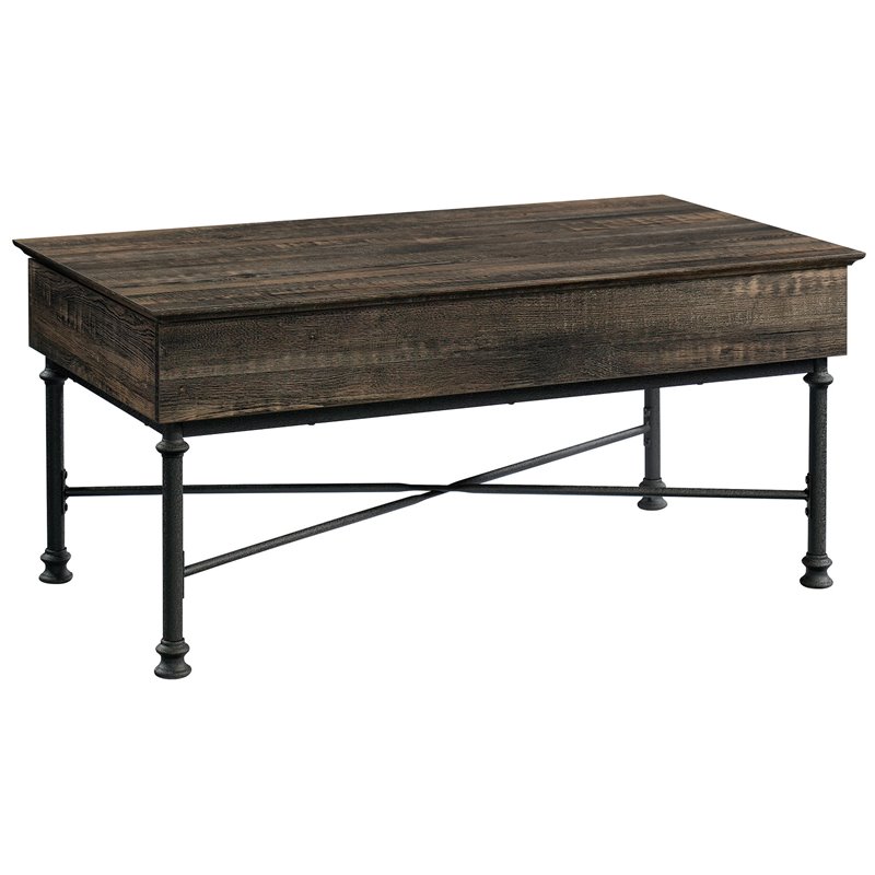 Sauder Canal Street Engineered Wood Lift Top Coffee Table In Carbon Oak 426503