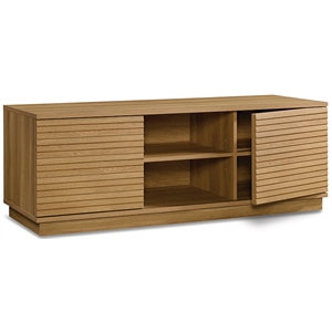 sauder engineered wood tv credenza with storage for tvs up to 60