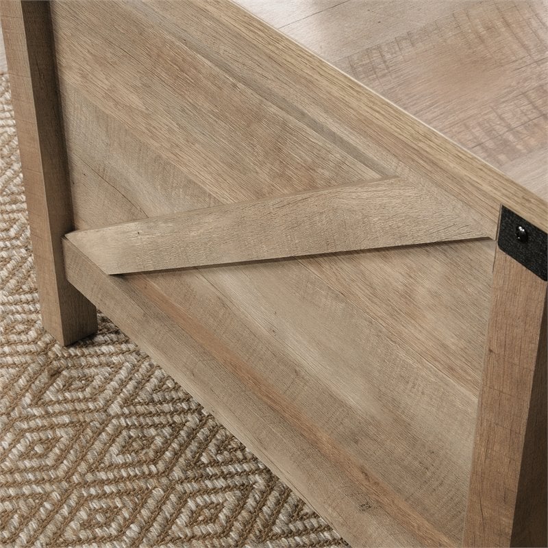 Sauder Bridge Acre Engineered Wood LiftTop Coffee Table in Lintel Oak