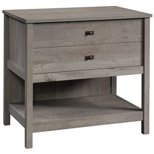 sauder cottage road engineered wood lateral filing cabinet in mystic oak