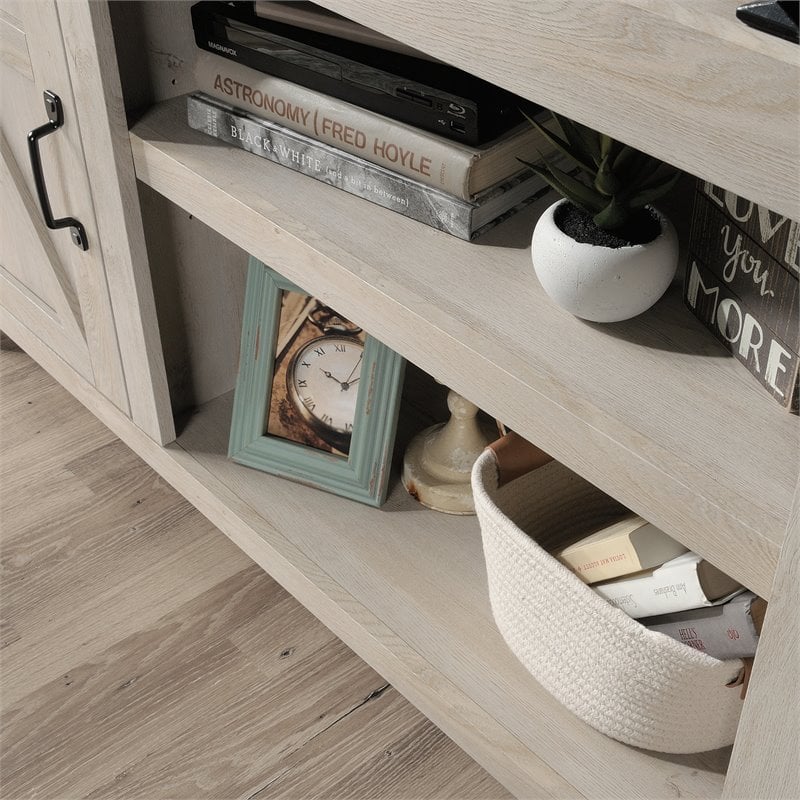 Sauder Engineered Wood TV Stand in Chalked Chestnut Finish