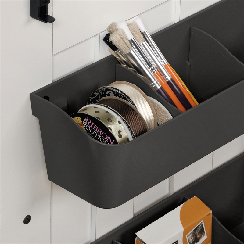 Sauder Engineered Wood Drop-Leaf Sewing or Craft Table in Soft White