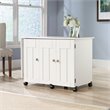 Sauder Engineered Wood Drop-Leaf Sewing or Craft Table in Soft White