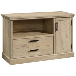sauder aspen post engineered wood filing cabinet with storage in prime oak