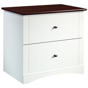 sauder engineered wood lateral filing cabinet in soft white