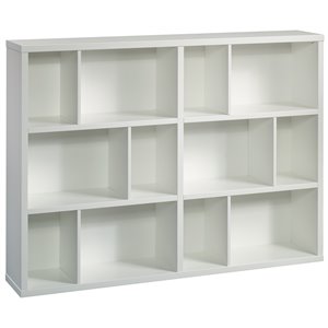 sauder engineered wood horizontal bookcase in soft white