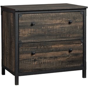 sauder steel river lateral file in engineered wood-carbon oak