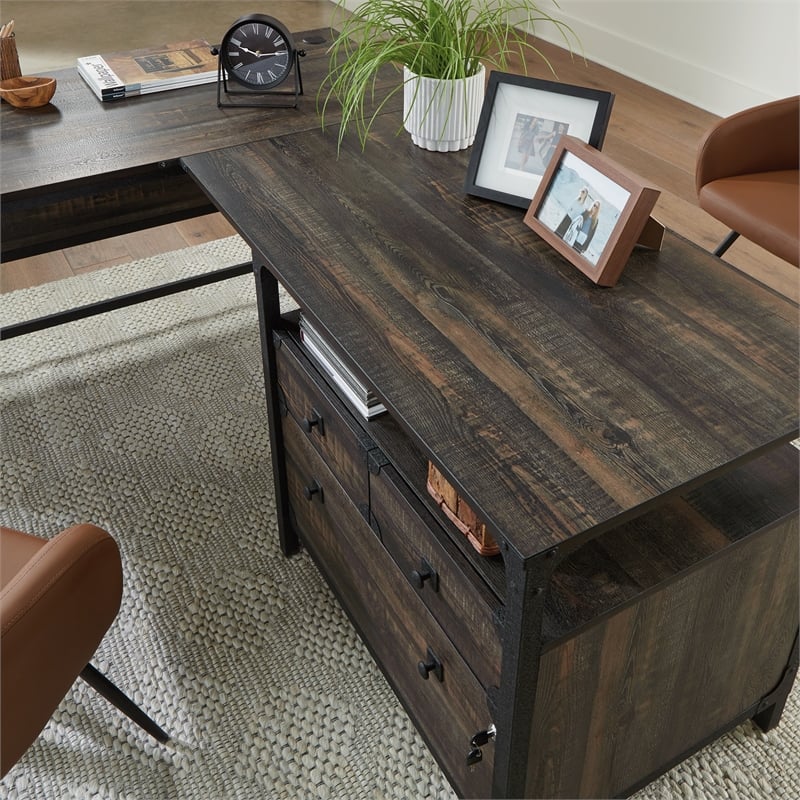 Steel river clearance l shaped desk