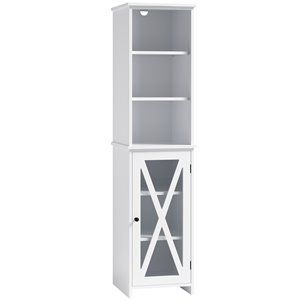 sauder cottage road linen tower in engineered wood-white