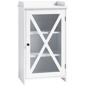sauder cottage road cabinet white in engineered wood-white