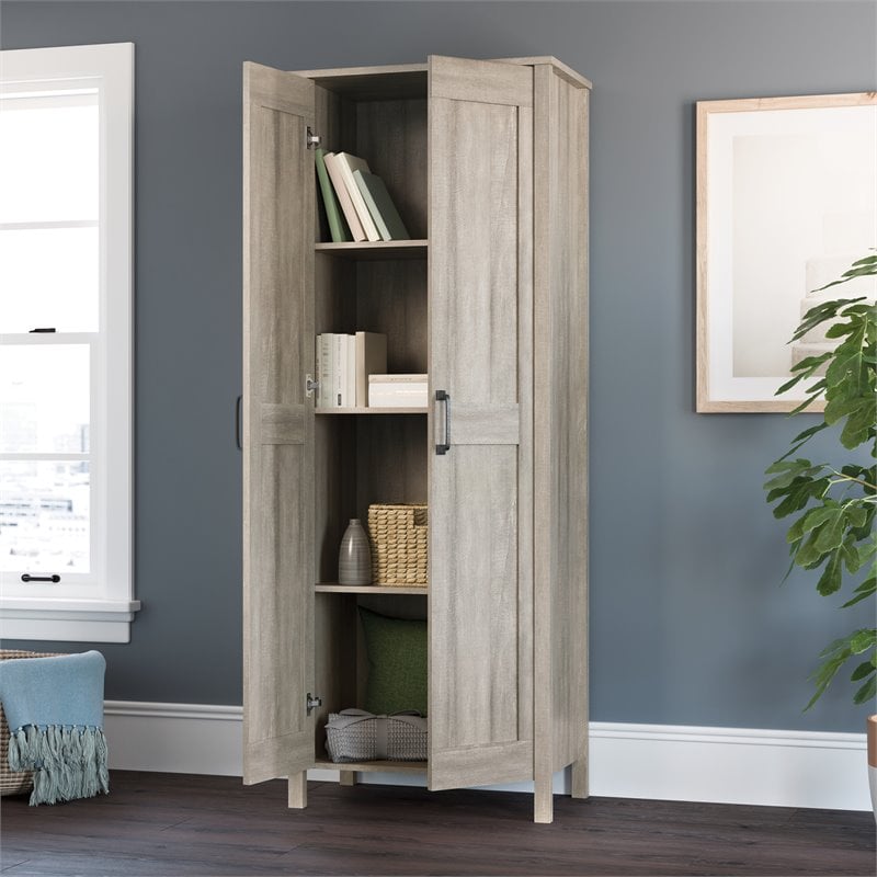Sauder Engineered Wood 2-Door Storage Cabinet in Spring Maple Finish