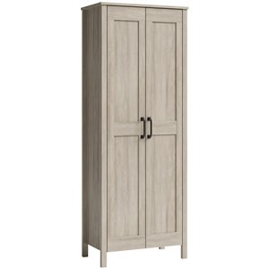 sauder engineered wood 2-door storage cabinet in spring maple