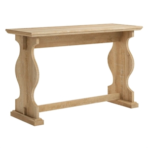 sauder adaline cafe engineered wood sofa table in oak