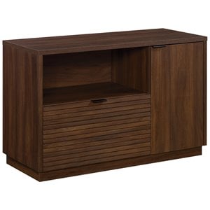sauder palo alto engineered wood small filing cabinet credenza spiced mahogany