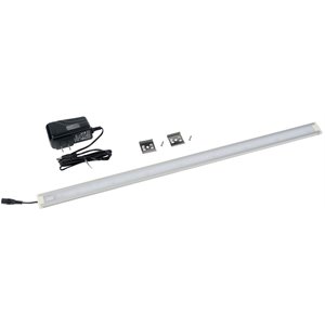 sauder metal/glass led lighting accessory kit in unfinished/clear
