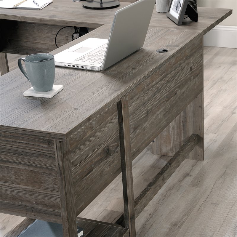 Sauder Summit Station Engineered Wood LShaped Home Office Desk in