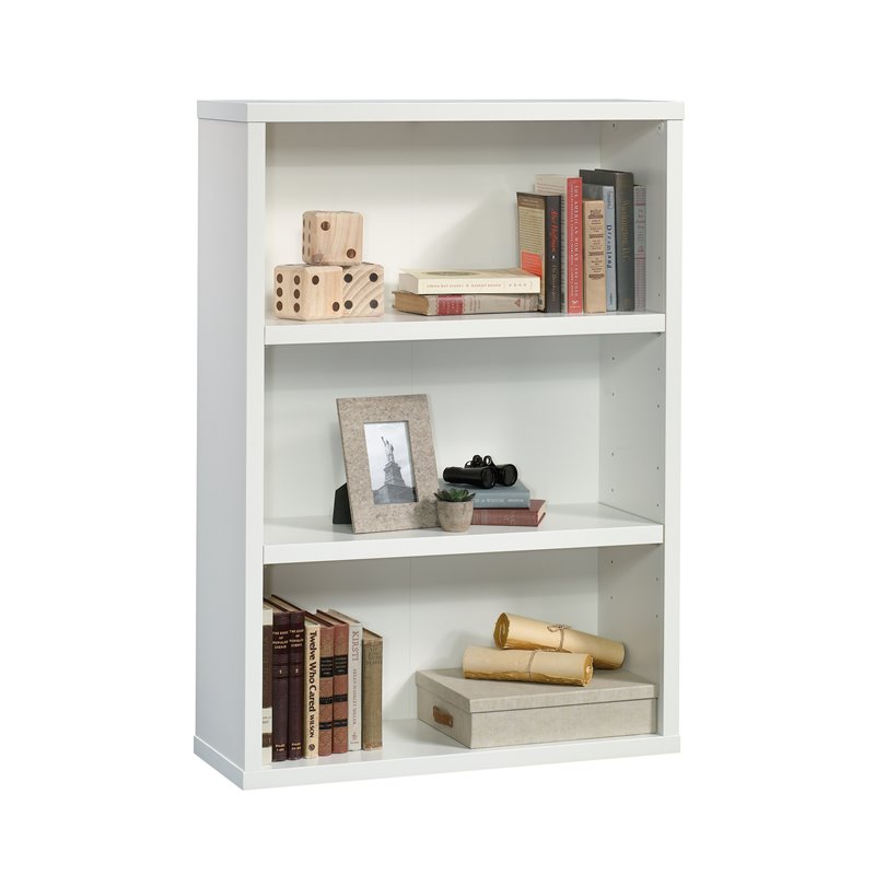Sauder Engineered Wood 3 Shelf Bookcase, Mainstays Bookcase White 3 Shelf