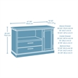 Sauder Mason Peak Engineered Wood Filing Cabinet Credenza in Prime Oak