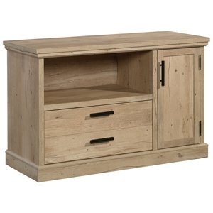 sauder mason peak engineered wood small filing cabinet credenza in prime oak