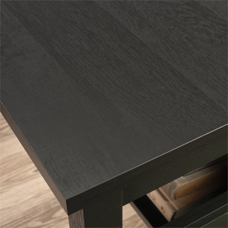 Sauder Dawson Trail Engineered Wood L-Shaped Computer Desk in Raven Oak