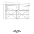 Sauder Steel River Engineered Wood Large Hutch in Carbon Oak Finish