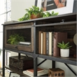 Sauder Steel River Engineered Wood Large Hutch in Carbon Oak Finish