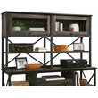 Sauder Steel River Engineered Wood Large Hutch in Carbon Oak Finish