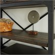 Sauder Steel River Engineered Wood Large Hutch in Carbon Oak Finish