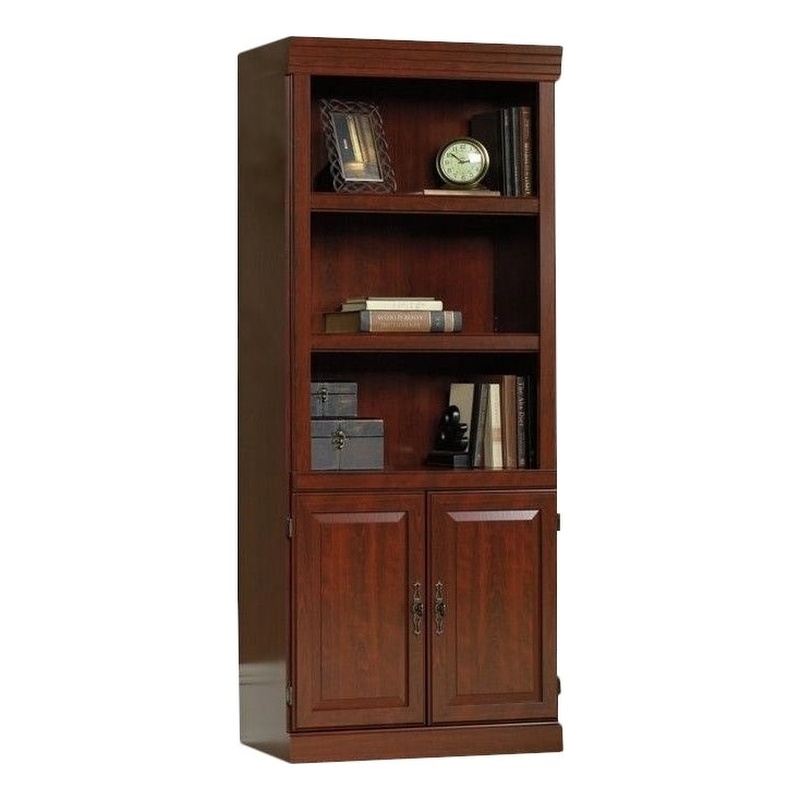 Sauder Heritage Hill 3 Shelf Wood Bookcase in Classic Cherry 102792