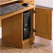 Sauder Orchard Hills Engineered Wood Computer Desk with Hutch in Carolina Oak