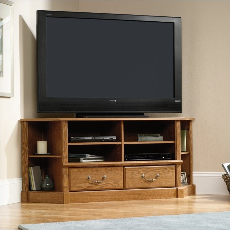 Sauder Orchard Hills Corner Tv Stand In Carolina Oak 403818