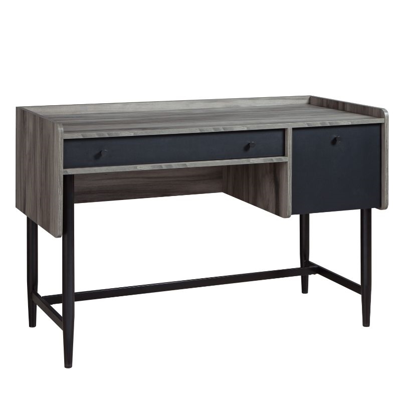 Sauder Harvey Park Engineered wood Writing Desk in Jet Acacia Finish ...