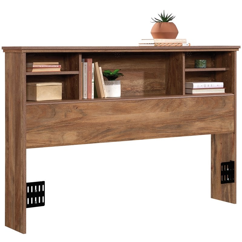 Sauder River Ranch Engineered Wood F/Q Headboard in Sindoori Mango/Natural