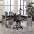 Sauder August Hill Engineered Wood L-Shaped Computer Desk in Mystic Oak