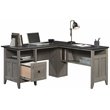 Sauder August Hill Engineered Wood L-Shaped Computer Desk in Mystic Oak