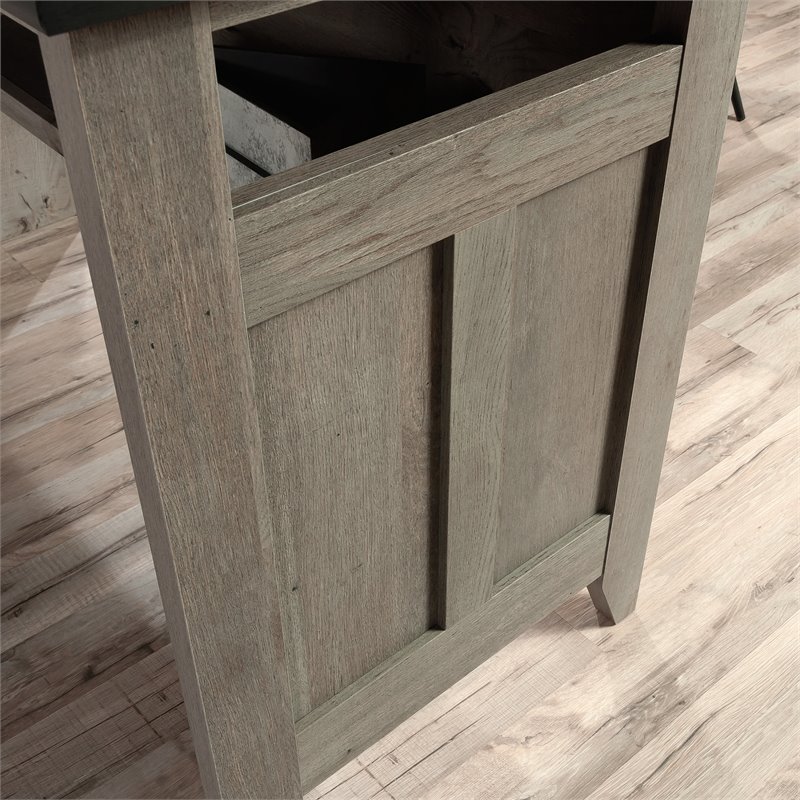 Sauder August Hill Engineered Wood L-Shaped Computer Desk in Mystic Oak