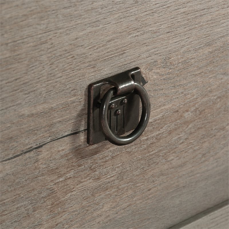 Sauder August Hill Engineered Wood L-Shaped Computer Desk in Mystic Oak