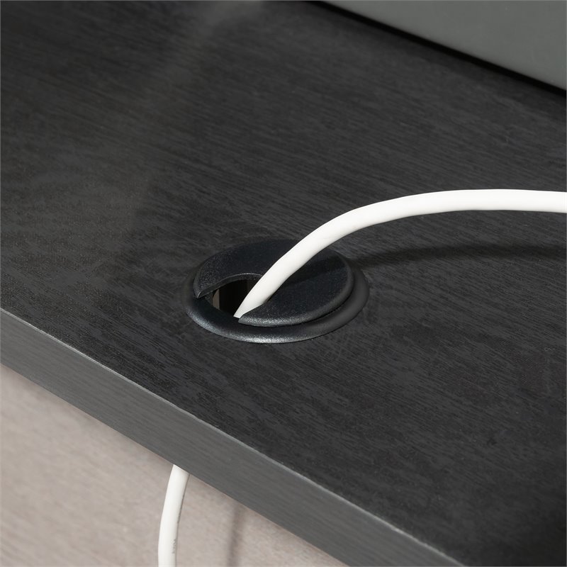 Sauder August Hill Engineered Wood L-Shaped Computer Desk in Mystic Oak