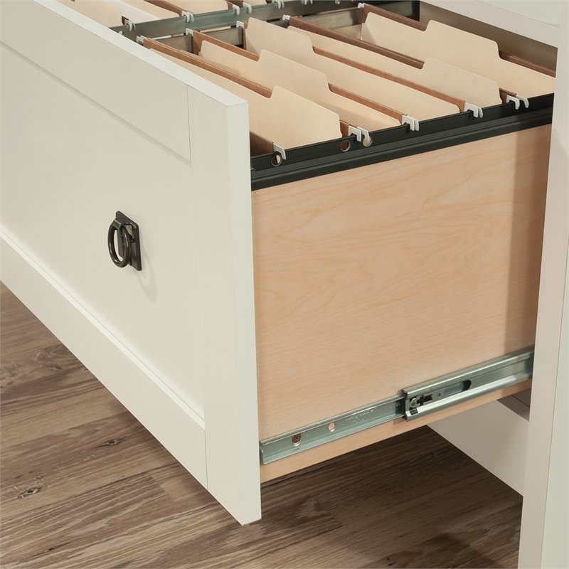 Sauder August Hill Engineered Wood Lateral File Cabinet in Glacier White