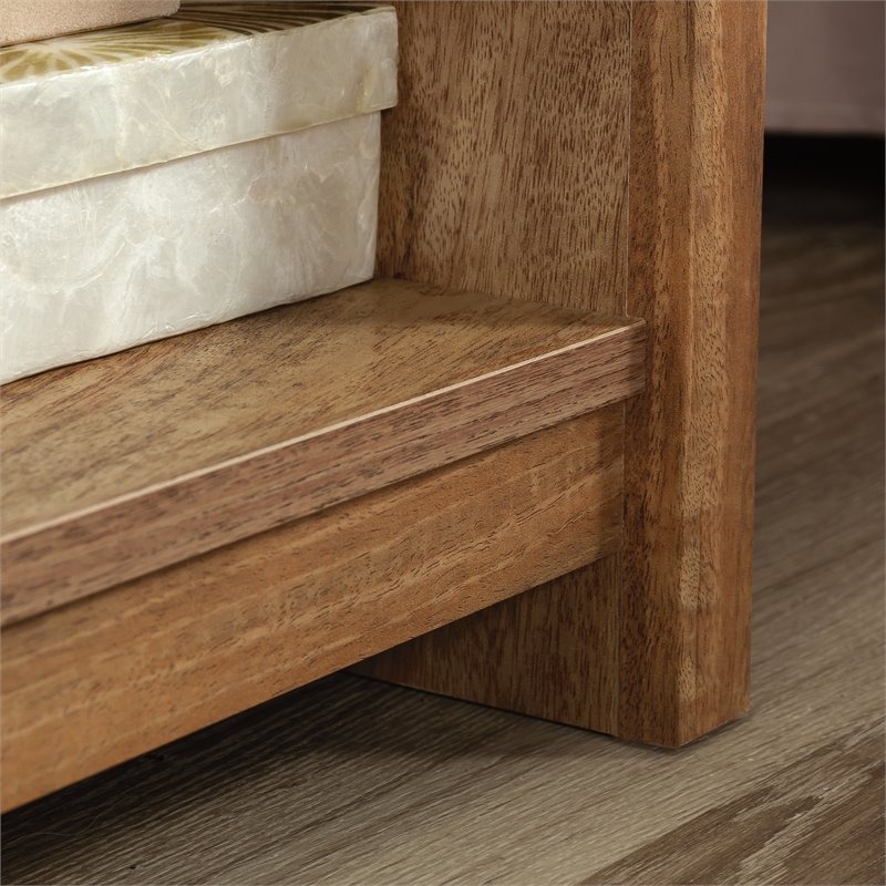 Sauder River Ranch Engineered Wood Night Stand in Sindoori Mango/Natural Finish