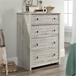 Sauder River Ranch Engineered Wood 4 Drawer Chest in White Plank