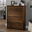 Sauder River Ranch Engineered Wood 4 Drawer Chest in Grand Walnut