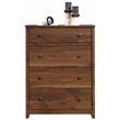 Sauder River Ranch Engineered Wood 4 Drawer Chest in Grand Walnut