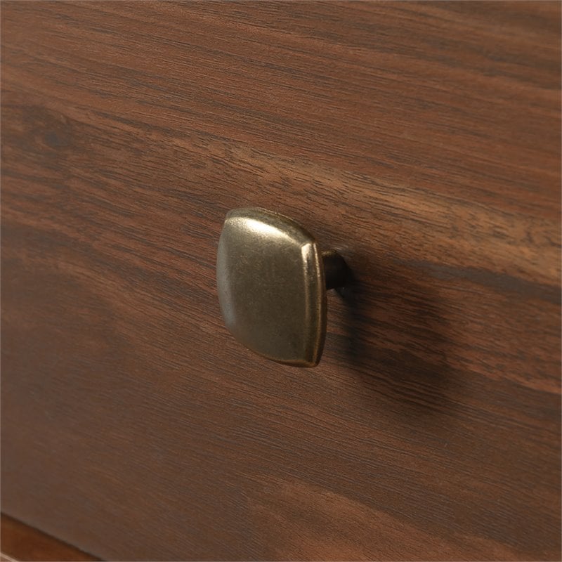 Sauder River Ranch Engineered Wood 4 Drawer Chest in Grand Walnut