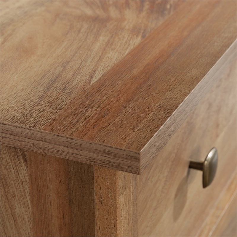 Sauder River Ranch Engineered Wood 4 Drawer Chest in Sindoori Mango/Natural