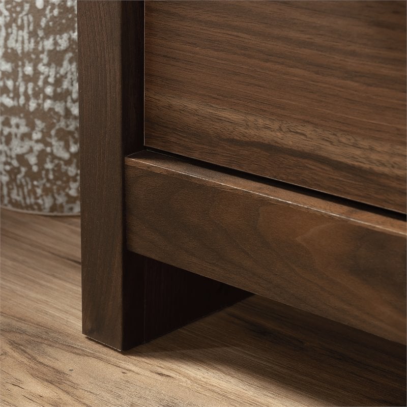 Sauder River Ranch Engineered Wood 6 Drawer Dresser in Grand Walnut Finish