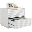 Sauder Morgan Main Engineered Wood Side Table in White Finish