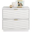 Sauder Morgan Main Engineered Wood Side Table in White Finish