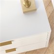 Sauder Morgan Main Engineered Wood Side Table in White Finish