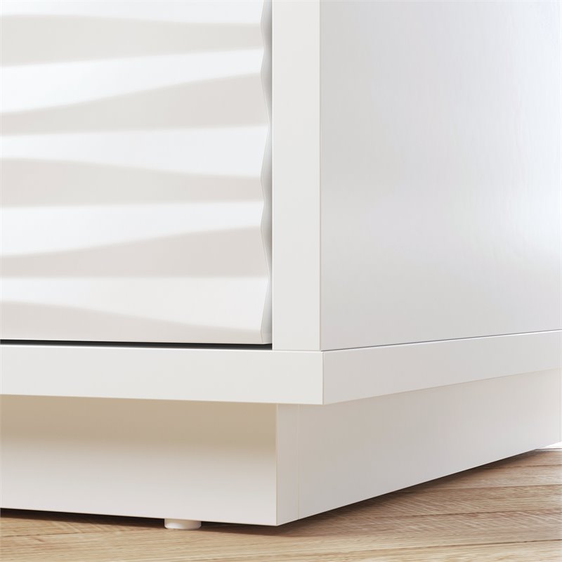 Sauder Morgan Main Engineered Wood Side Table in White Finish